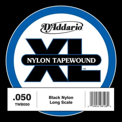 D'Addario TWB050 Nylon Tape Wound Bass Guitar Single String, .050