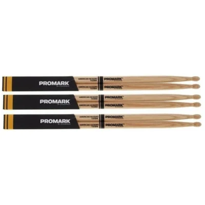 1 Pair Promark Hickory 5B Wood Tip drumsticks Pair , TX5BW