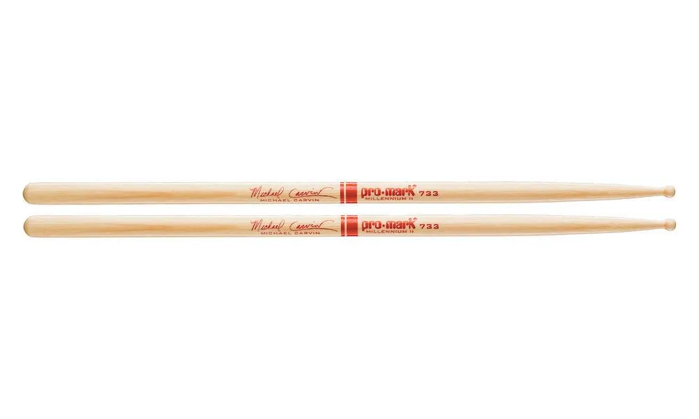 Promark Hickory 733 Michael Carvin Wood Tip drumstick