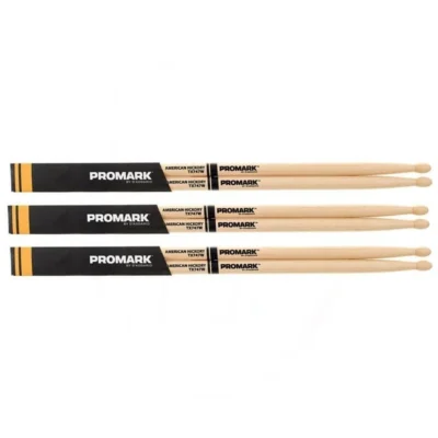 Promark TX747W American Hickory "Rock" Wood Tip  Pro Mark 3 Pairs