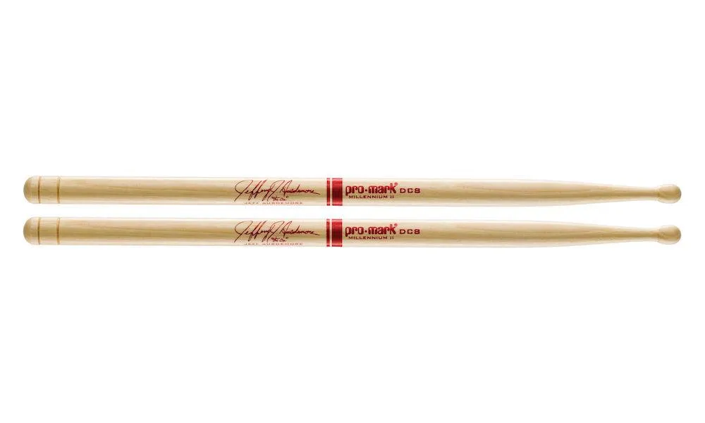 Promark Hickory DC8 Jeff Ausdemore Wood Tip drumstickS - Pair