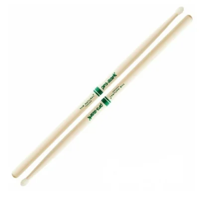 Promark The Natural American Hickory Nylon Tip 5BN - TXR5BN Drum Sticks 1 Pair