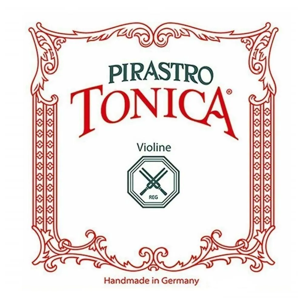 Pirastro Tonica Violin String Set 4/4 Size Medium - E String Silvery Steel