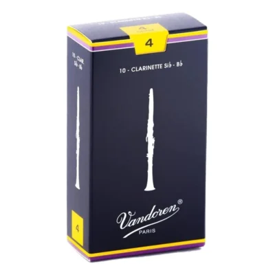 Vandoren B Flat Clarinet Reed Traditional Grade 4 Box of 10
