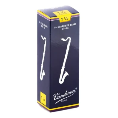 Vandoren Bass Clarinet Reed Traditional Box of 5 Grade 1.5