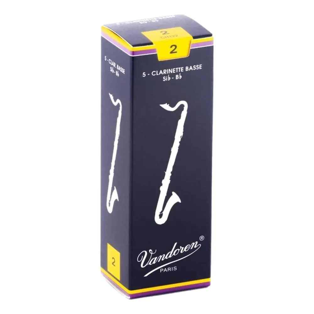 Vandoren Bass Clarinet Reed Traditional Grade 2 - Box of 5