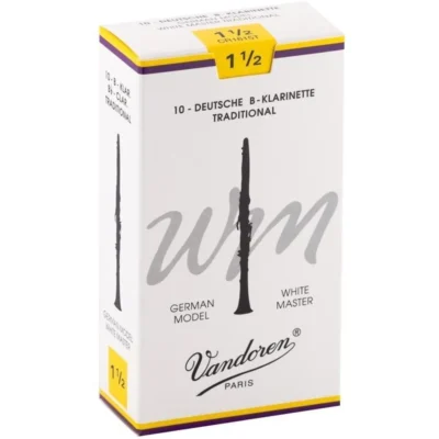 Vandoren B Flat Clarinet Reed White Master Grade 1.5