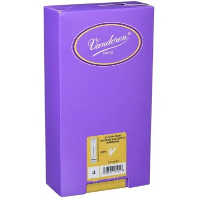 Vandoren B Flat Clarinet Reed White Grade 3 Box of 50