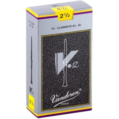 Vandoren B Flat Clarinet Reed V12 Grade 2.5 Box of 10