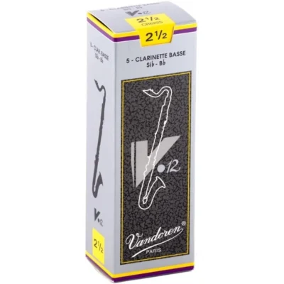 Vandoren Bass Clarinet Reed V12 Box of 5 Grade 2.5