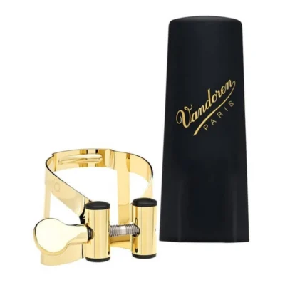 Vandoren MO Ligature & Cap for Alto Saxophone - Gold Plated