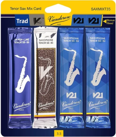 Vandoren Tenor Saxophone Reed Mix Card Grade 3.5