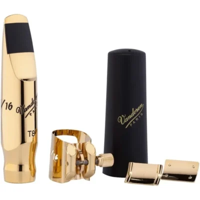 Vandoren Tenor Saxophone Mouthpiece V16 Metal T8 Sm with Optimum Ligature & Cap