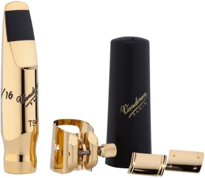 Vandoren Tenor Saxophone Mouthpiece V16 Metal T9 Md with Optimum Ligature & Cap