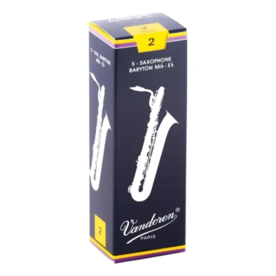 Vandoren Baritone Saxophone Reed - Traditional - Grade 2.0 Box of 5