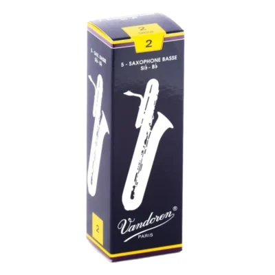 Vandoren Bass Saxophone Reeds Traditional Grade 2.0 Box of 5