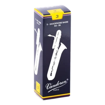 Vandoren Bass Saxophone Reeds Traditional Grade 3.0 Box of 5