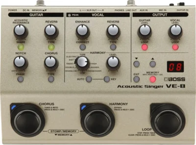 Boss VE-8 Acoustic Singer (VE8)  Effects Processor Pedal