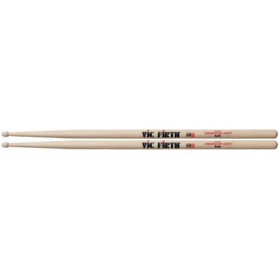 Vic Firth American Jazz 3 Drumsticks Wood Tip - 1 Pair Drum Sticks Hickory