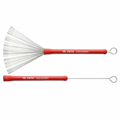Vic Firth Live Wires Brush - retractable wire brush featuring heavy gauge wire
