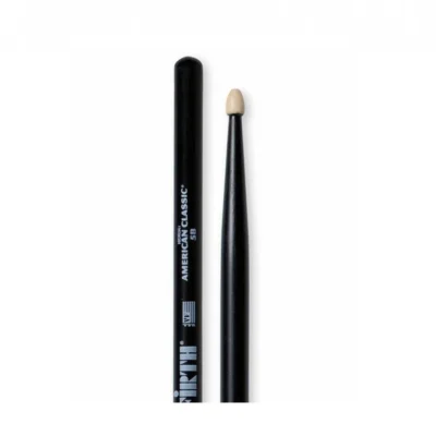 Vic Firth American Classic Drumsticks - 5B - Wood Tip - Black Finish