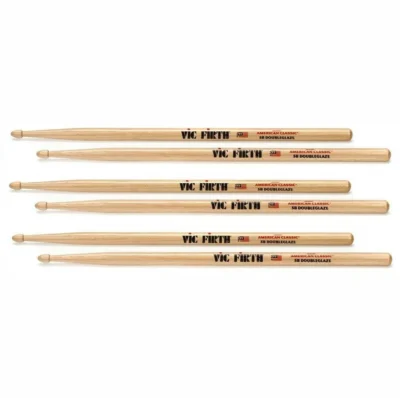 Vic Firth American Classic Drumsticks - 5B - Double Glaze wood tip - 3 Pairs