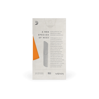 D'Addario VENN Tenor Saxophone Reed, Strength 2.5