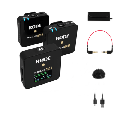 Rode Dual channel wireless microphone system that operates in the 2.4GHz spectrum
