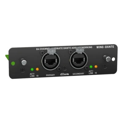 The Behringer Wing Dante Expansion Card For 64x64-Channel Audinate