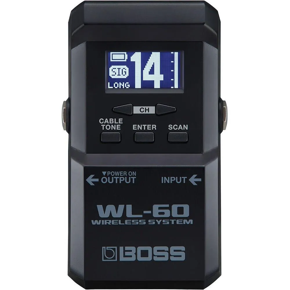 Boss WL-60 Wireless System w/ Compact Reciever & Belt Pack Transmitter