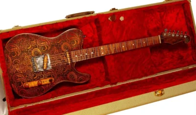 Walla Walla  Maverick Golden-Burst-Paisley Electric Guitar