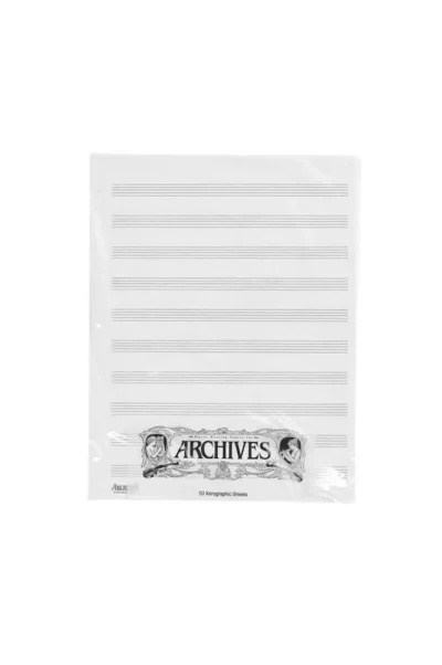 Archives Looseleaf Xerographic Manuscript Paper, 10 Stave, 50 Pages
