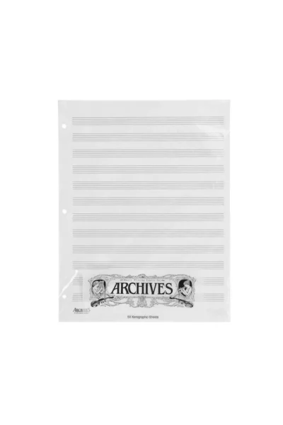 Archives Looseleaf Xerographic Manuscript Paper, 12 Stave, 50 Pages