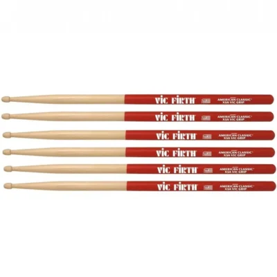 Vic Firth American Classic Extreme 5A (X5A) w/ Vic Grip Drumsticks Wood Tip