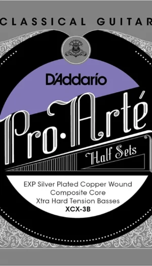 D'Addario XCX-3B Pro-Arte EXP Coated Classical Guitar Half Set, Bass set 3 Strings