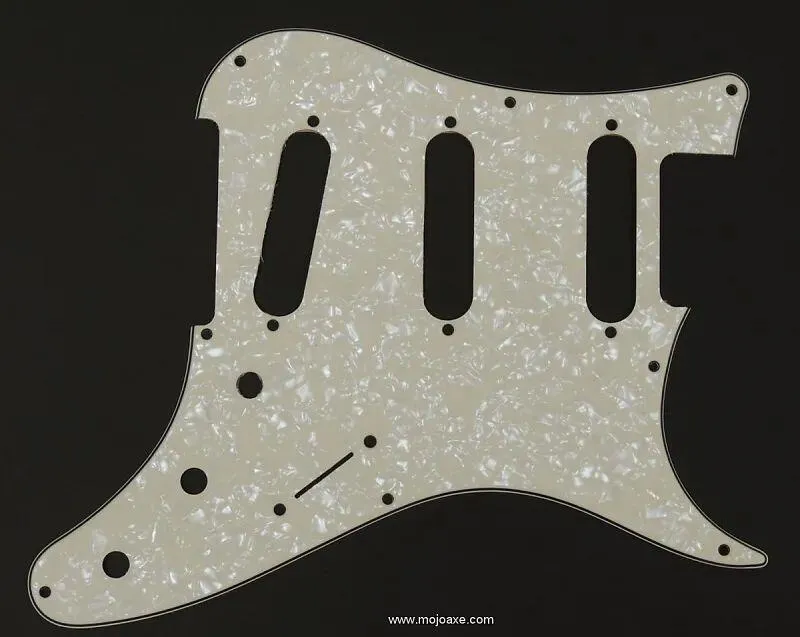 Big Bang Tone Electric Guitar Pickguard USA Std Strat - Age Pearl White 3 Ply