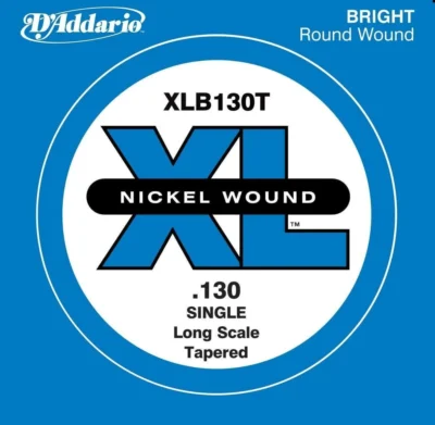 D'Addario XLB130T Nickel Wound Bass Guitar Single String, Long Scale.130, Taper