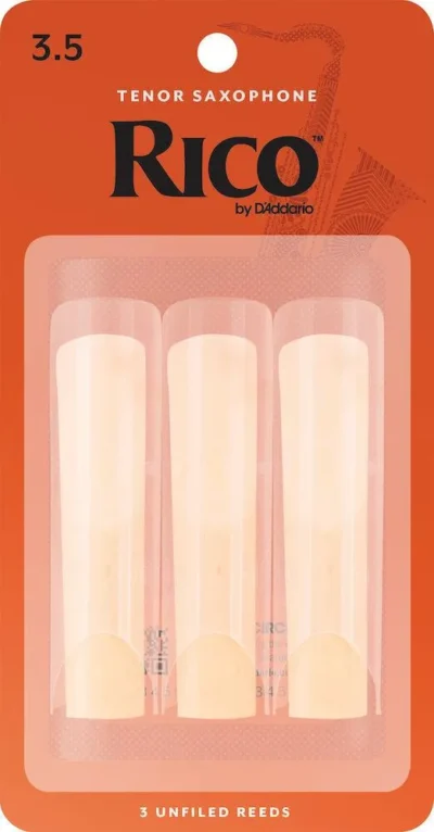 Rico by D'Addario Tenor Sax Reeds, Strength 3.5, 3-pack