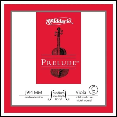 D'Addario Prelude Viola Single C String Medium  Scale Medium Tension 15" - 16"