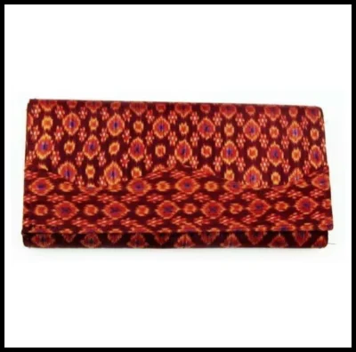 Silk Purse / Wallet Hand Loomed and Sewn in The Kingdom of Cambodia