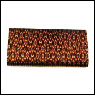 Silk Purse / Wallet Hand Loomed and Sewn in The Kingdom of Cambodia