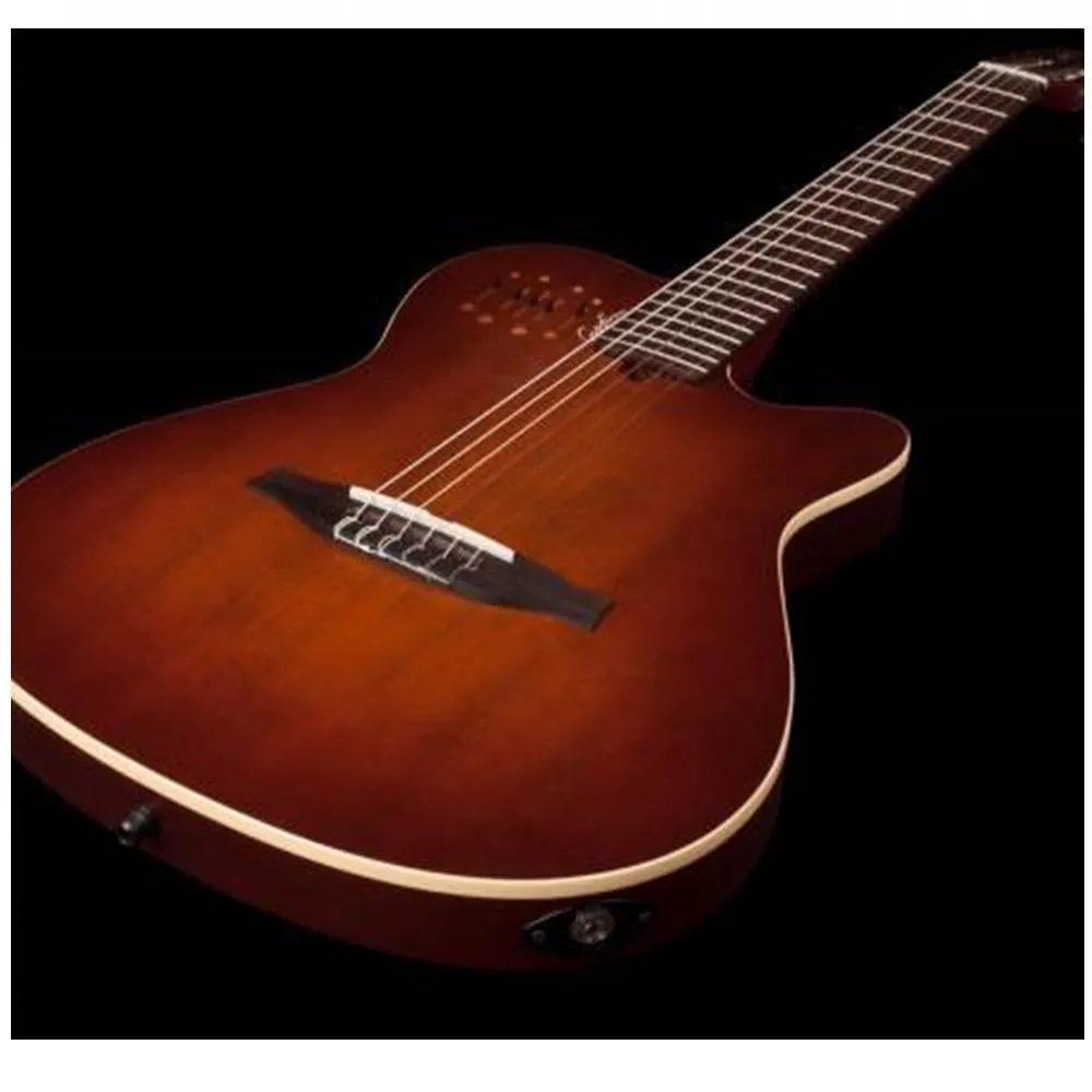 Godin Multiac Nylon Encore Burnt Umber Acoustic Electric Guitar With Bag - Image 2