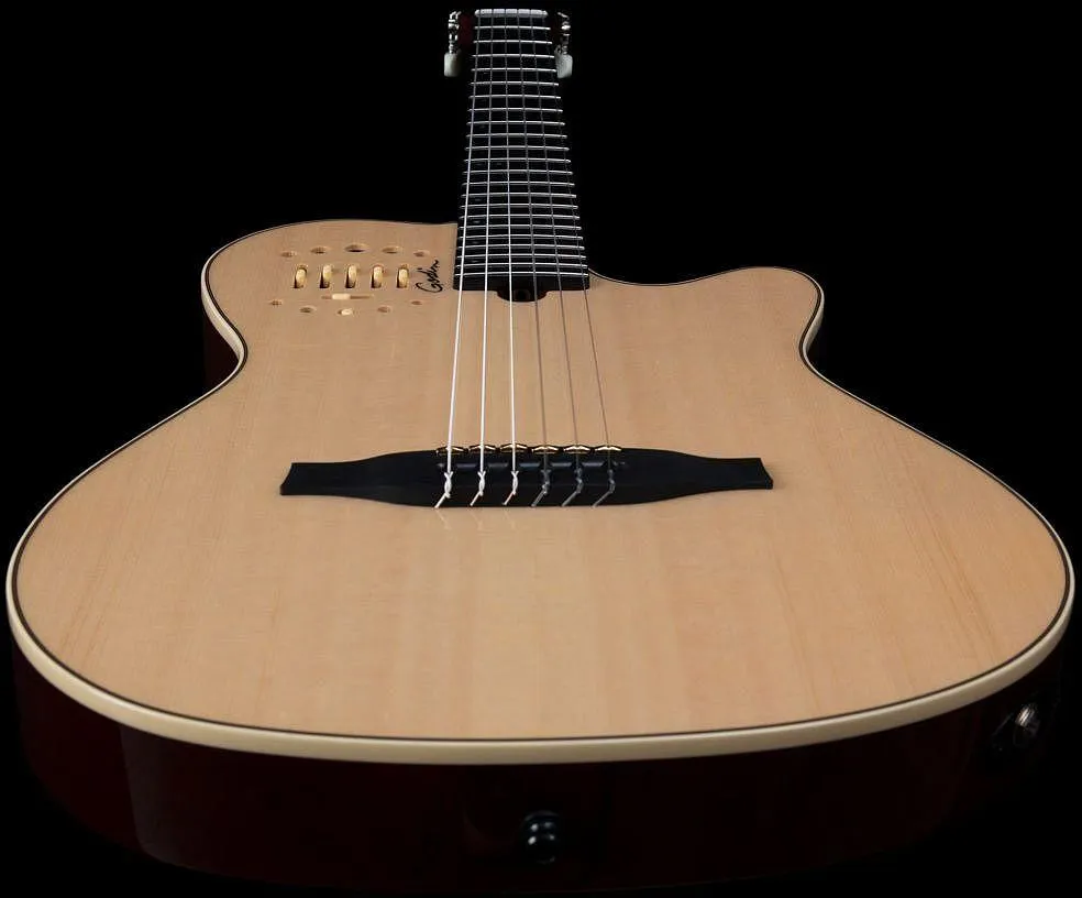 Godin Multiac Nylon Deluxe 6-String RH Classical Acoustic Electric Guitar with Gig Bag - Image 2
