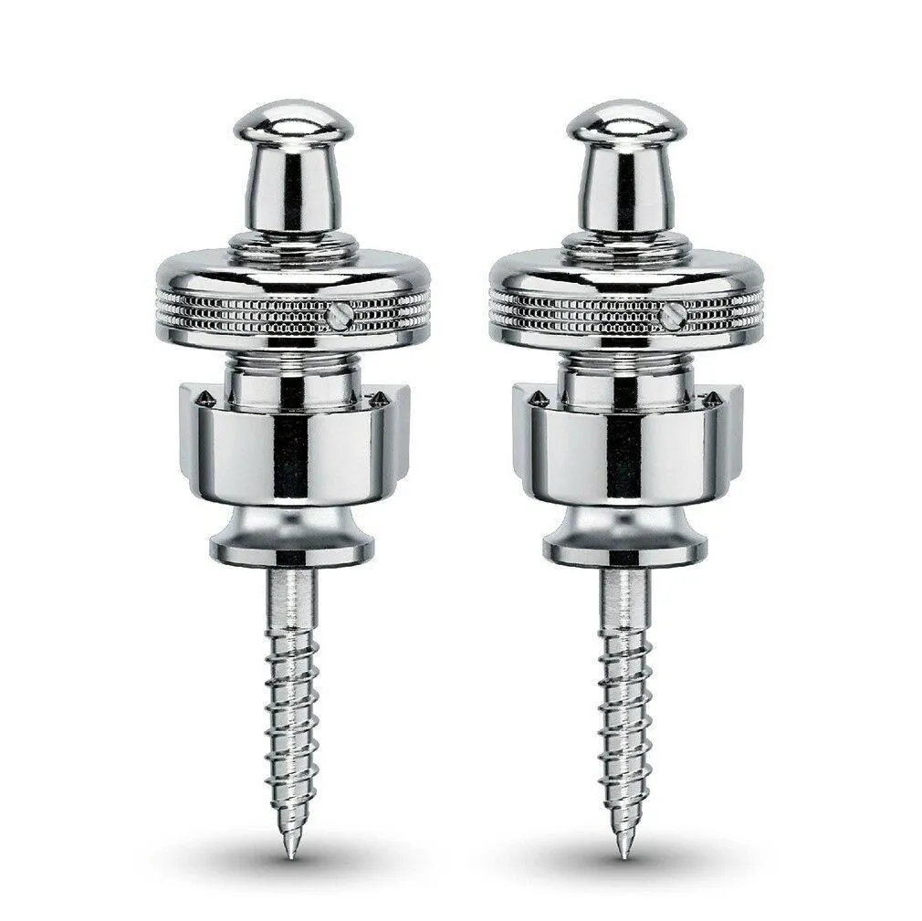 Schaller New S Locks (Pair) Chrome 14010201 Strap Locks / security Locks - Image 2