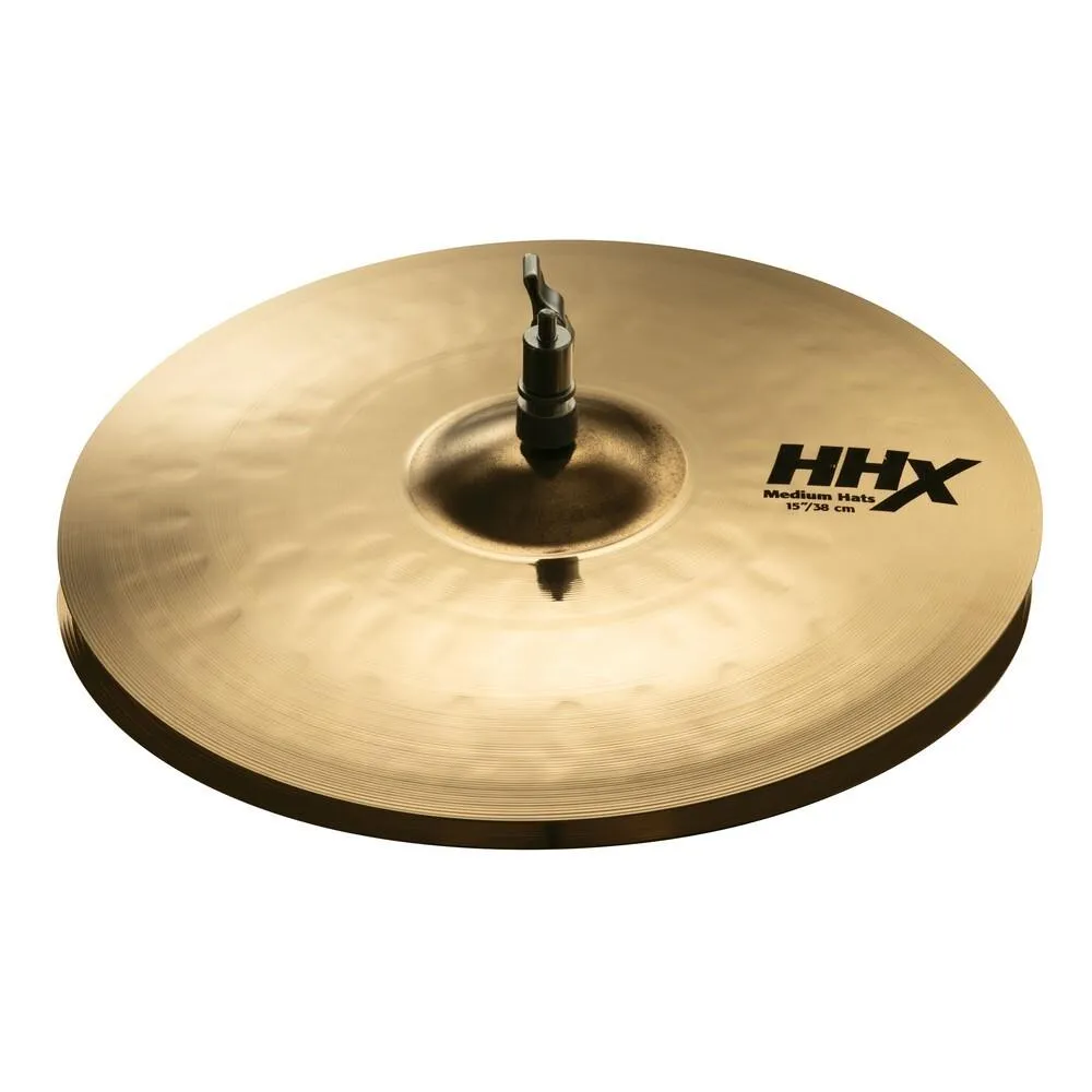 Sabian 11502XMB HHX Series Medium Hi-Hats Brilliant Finish B20 Cymbal 15in - Image 2