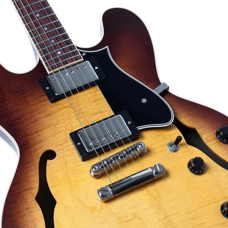 Heritage Standard H-535 Semi-Hollow Electric Guitar with Case Sunburst - Image 2