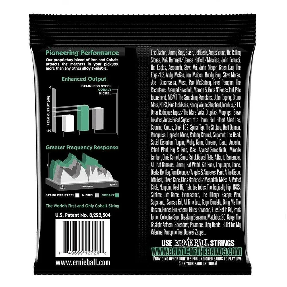 Ernie Ball Cobalt Not Even Slinky Set, .012 - .056 Electric Guitar Strings - Image 2