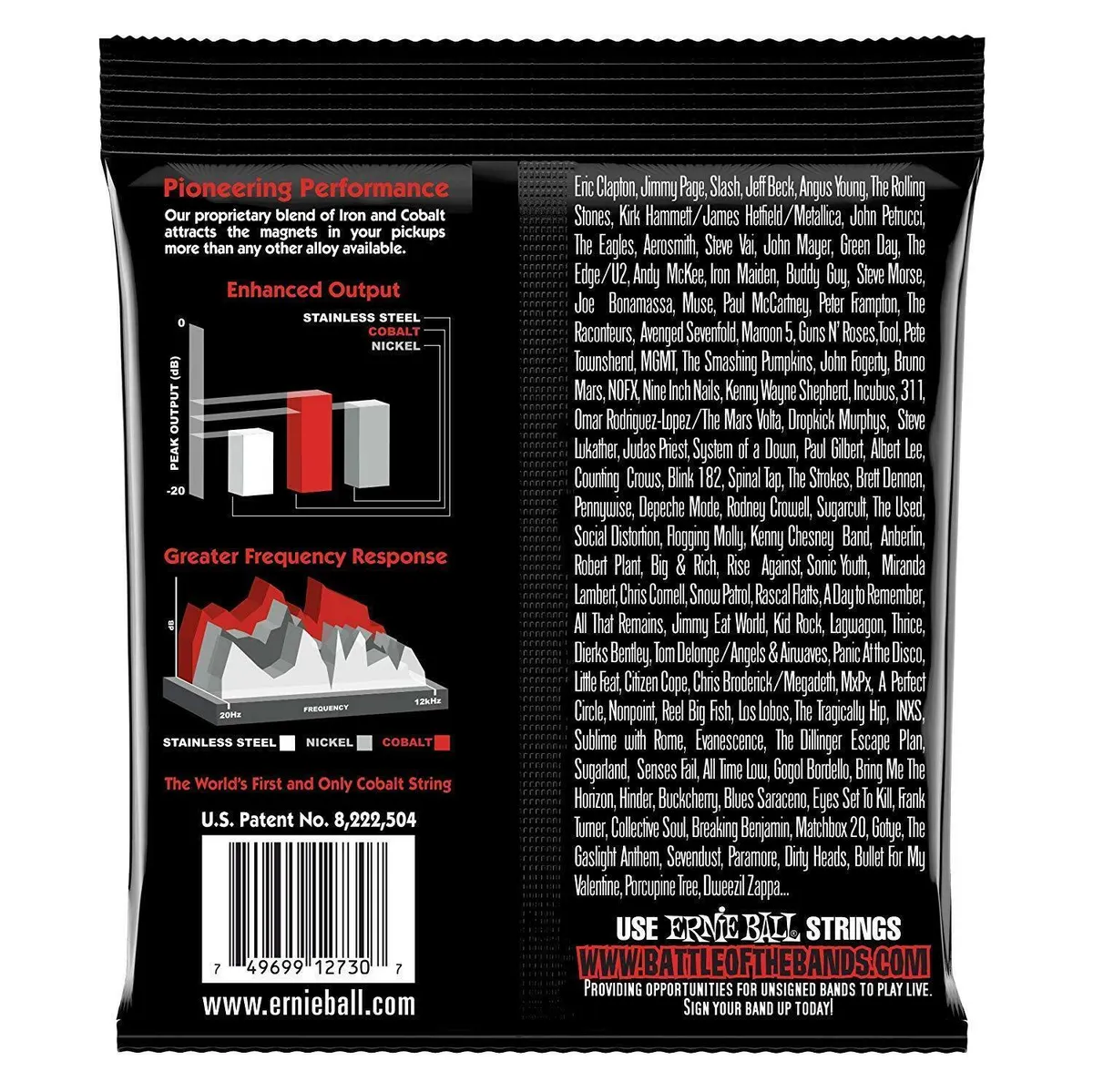Ernie Ball Cobalt 7-String Electric Guitar Strings 10 - 62 - 2730 - Image 2