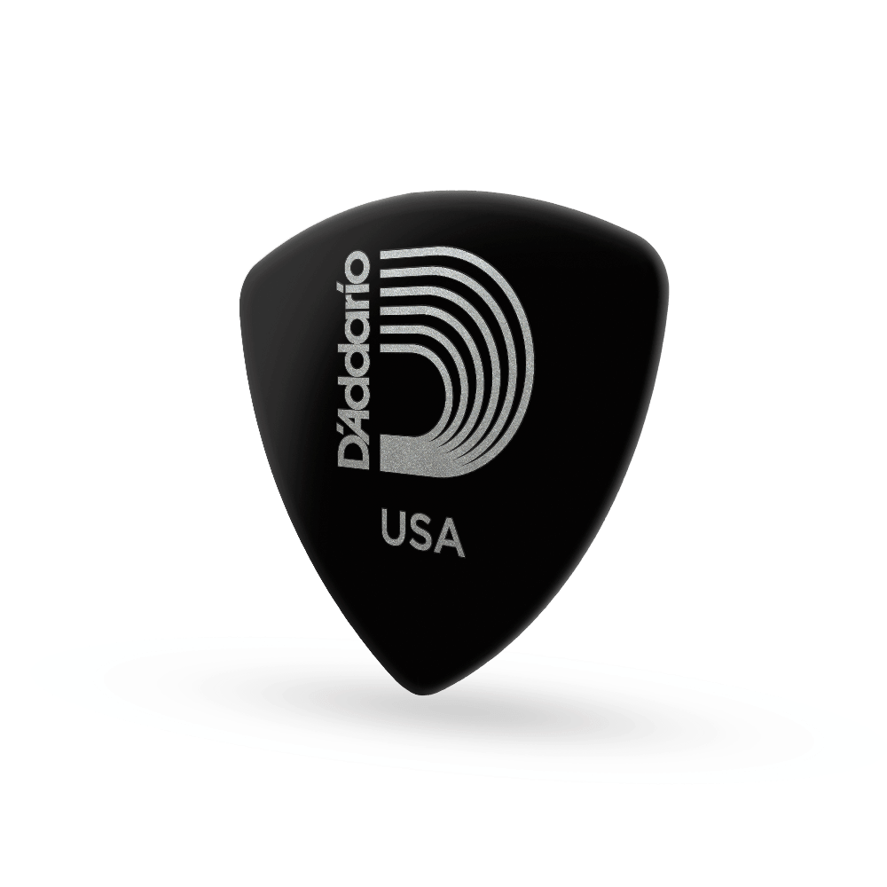D'Addario Black Celluloid Guitar Picks, 100 pack, Light, Wide Shape - Image 2