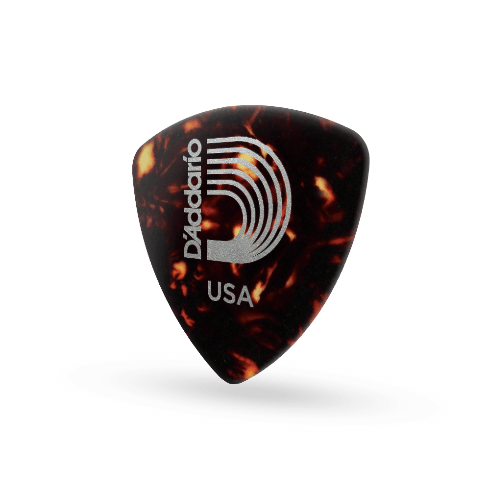 D'Addario Shell-Color Celluloid Guitar Picks, 100 pack, Extra Heavy, Wide Shape - Image 2